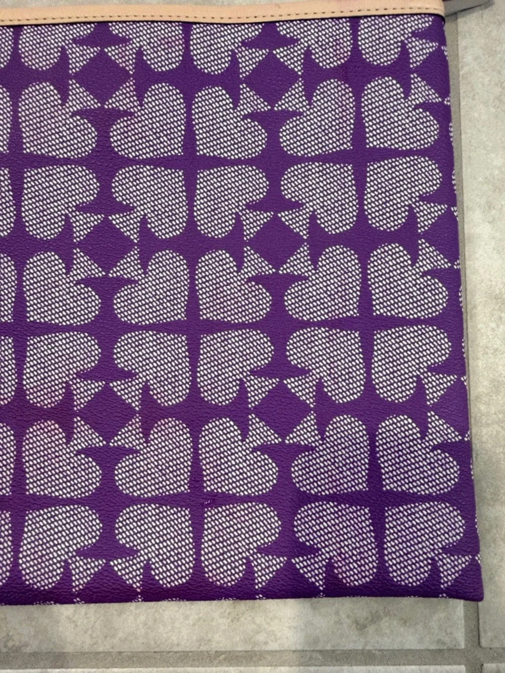 kate spade Purple Adrianne Ace of Hearts iPad Pouch Clutch